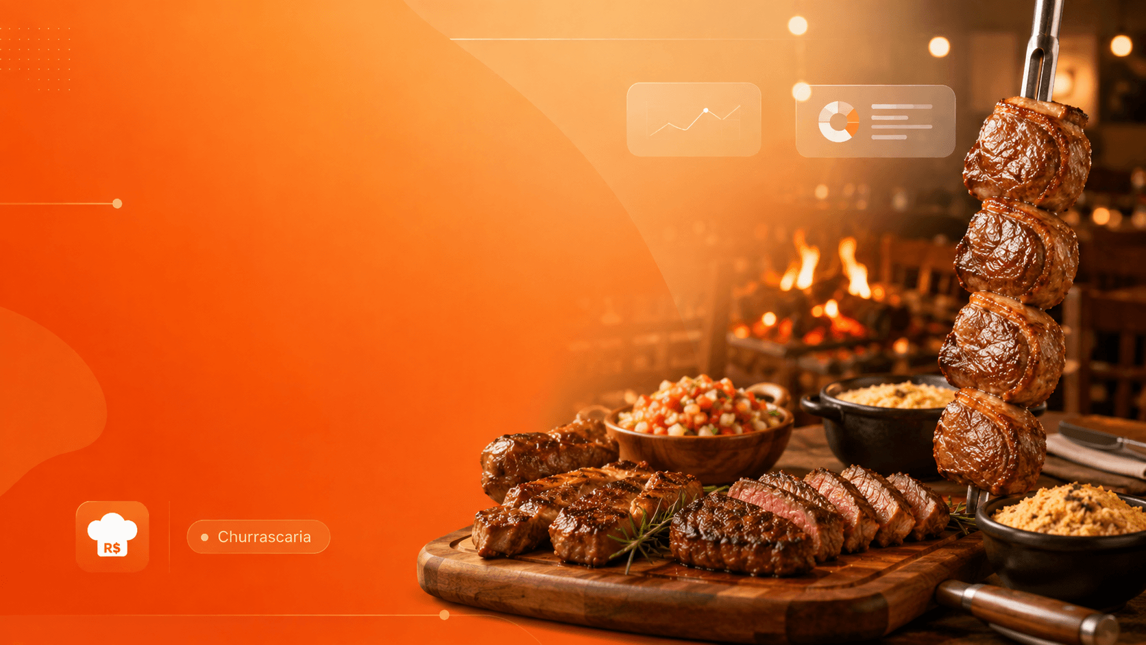 Dono de churrascaria usando o DonMenu