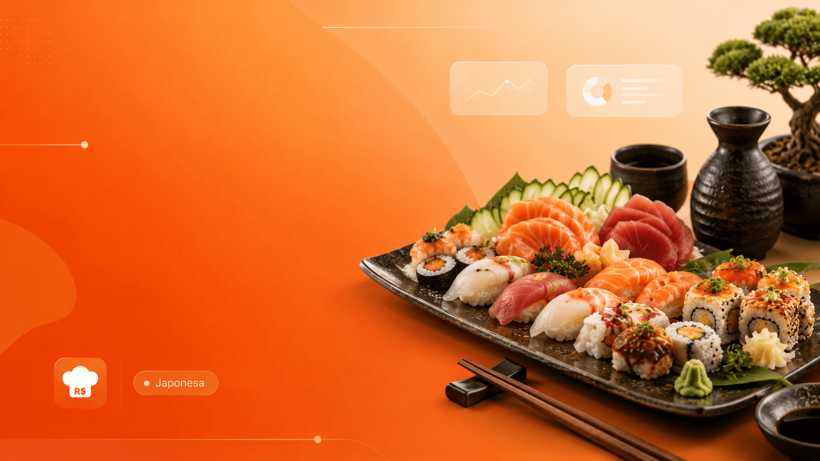 Dono de japonesa usando o DonMenu