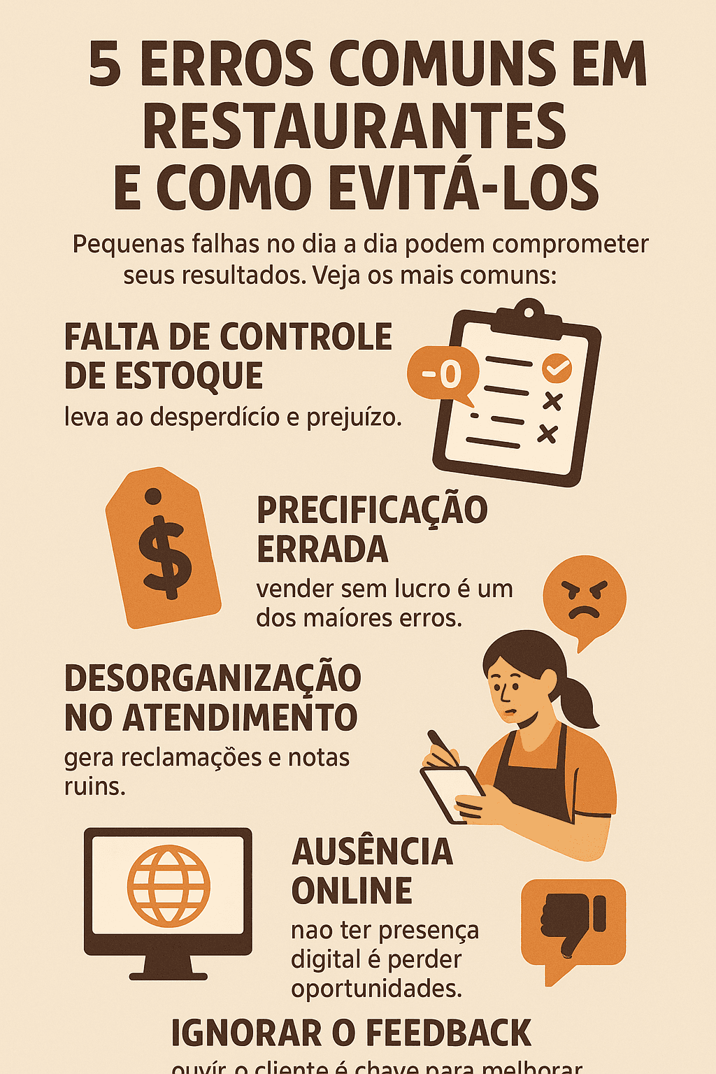 Imagem para o artigo Os 10 Erros Mais Comuns na Gestão de Restaurantes